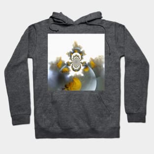 Mirrored round fractal with figure of woman Hoodie